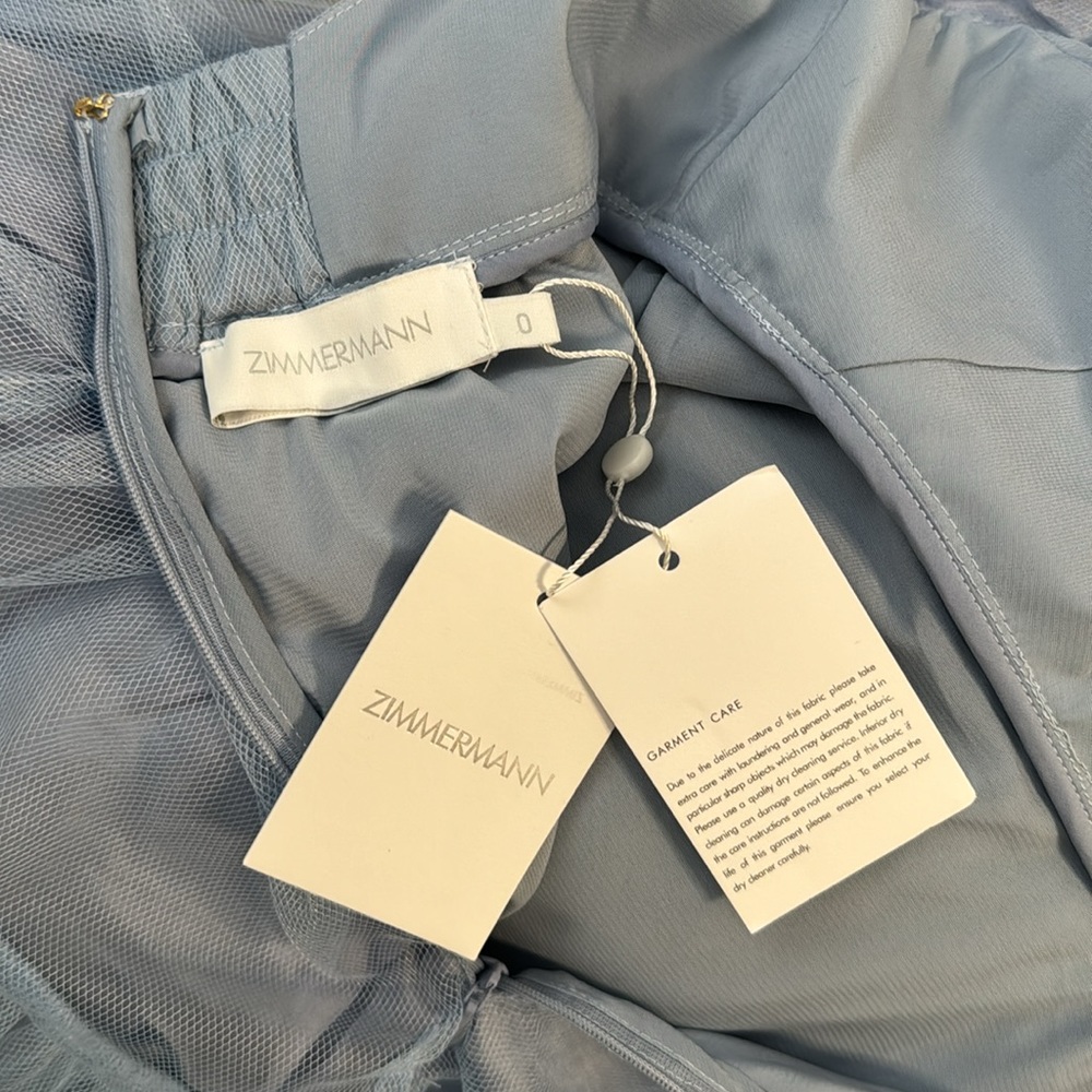 ZIMMERMANN LIGHT BLUE DRESS **BRAND NEW WITH TAGS ATTACHED** - Picture 5 of 6